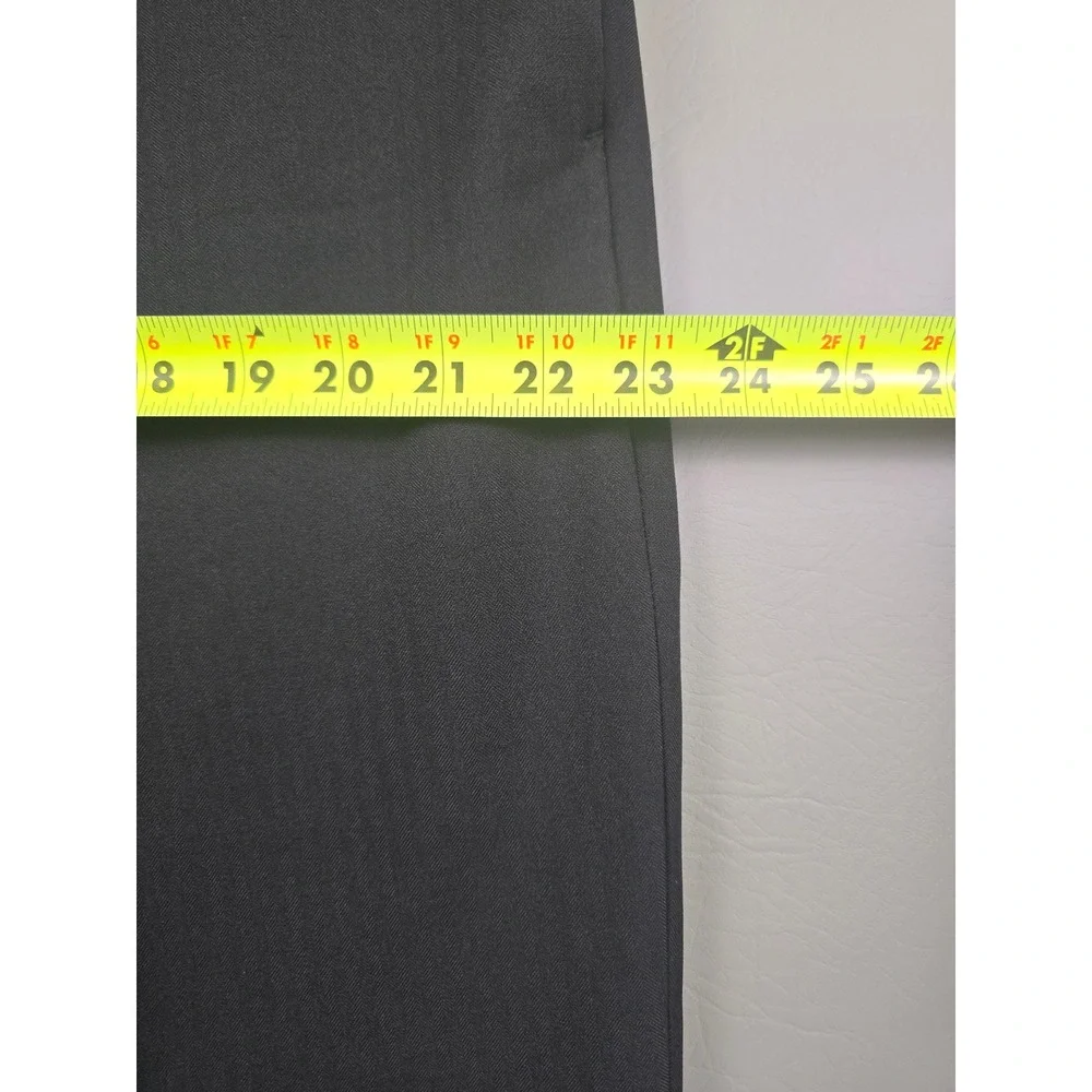 Savane Tailored 2u Comfort Waist Dress Pants Charcoal Black 40x30 Flat Front